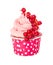 Cupcake with red currant