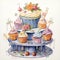 Cupcake Serenade: Melodies of Sweetness in a Towering Symphony