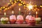 Cupcake with sparkler on old wooden background