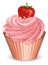 Cupcake with strawberry