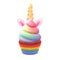 Cupcake unicorn horn, ears and horn, fairy tale rainbow cream muffin