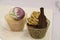 Cupcake vanilla, chocolate, in decorative cups
