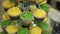 Cupcakes. Amazing chocolate cakes and cupcakes. Chocolate caramel cupcake with nuts and butterscotch syrup. Green and