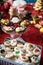 Cupcakes, cakes, sweets and candies for Christmas