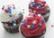 Cupcakes celebrating America holiday