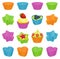 Cupcakes and colourful baking cups