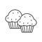 Cupcakes linear icon