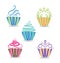 Cupcakes set