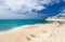 Cupecoy beach on St Martin Caribbean