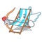 Cupid beach chair character cartoon