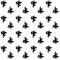 Cupid black and white seamless pattern