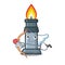 Cupid bunsen burner isolated with the cartoon