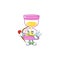 Cupid cartoon sandglass with character mascot shape.