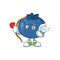 Cupid cute and fresh blueberry fruit character cartoon.