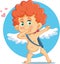 Cupid Dabbing Vector Cartoon Illustration