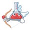 Cupid erlenmeyer flask isolated in the mascot