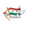 Cupid flag hungary mascot shaped on cartoon