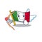 Cupid flag italy with the character shape