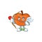 Cupid fresh tangerine juicy in cartoon character.