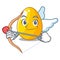 Cupid golden egg cartoon for greeting card
