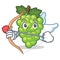 Cupid green grapes character cartoon