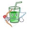 Cupid green smoothie character cartoon