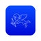 Cupid icon blue vector
