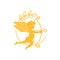 Cupid icon . Simple Cupid Arrow , Cupid logo. Love icon sign