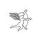 Cupid icon. valentine`s day symbol