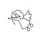 Cupid line icon concept. Cupid vector linear illustration, symbol, sign