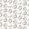 Cupid with love letters and arrows seamless pattern