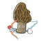 Cupid morel mushroom character cartoon