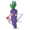 Cupid purple carrots isolated with the mascot