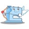 Cupid sewing machine emoticon character