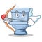 Cupid toilet character cartoon style