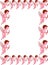 Cupid valentines day border frame