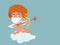 Cupid Wearing Medical Mask During Pandemic Vector Illustration