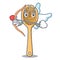 Cupid wooden fork character cartoon