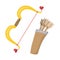 Cupids bows cartoon icon