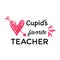 Cupids favorite teacher. Teacher Quote and Saying good for design collections. Inspirational phrase flat color sketch calligraphy