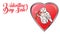 Cupids with Valentines Day Sale retail logo and hearts