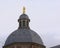 Cupola with golden statue of the chapel of our lady of Oudenberg