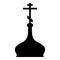 Cupola ortodox church icon black color illustration flat style simple image