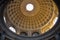 Cupola in of the red round hall in Vatican museum