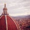 Cupola of Santa Maria del Fiore - vintage effect. Renaissance Cathedral.