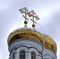 Cupolas of the Raifa Bogorodsky monastery near Kazan, Russia