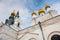 Cupolas and towers of old Orthodox cathedral