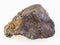 cuprite and malachite in rough limonite stone