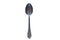 Cupronickel spoon needs to be cleaned. A teaspoon is isolated. View from above