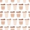 Cups of coffee to go seamless pattern.